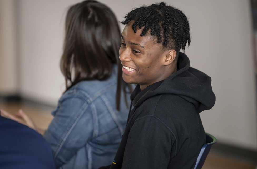 A smiling student 